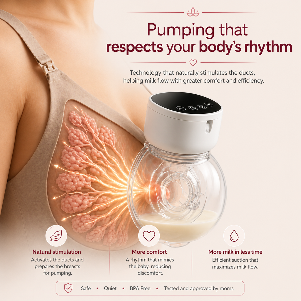 Vera breast pump parts laid out for cleaning — NAEVII