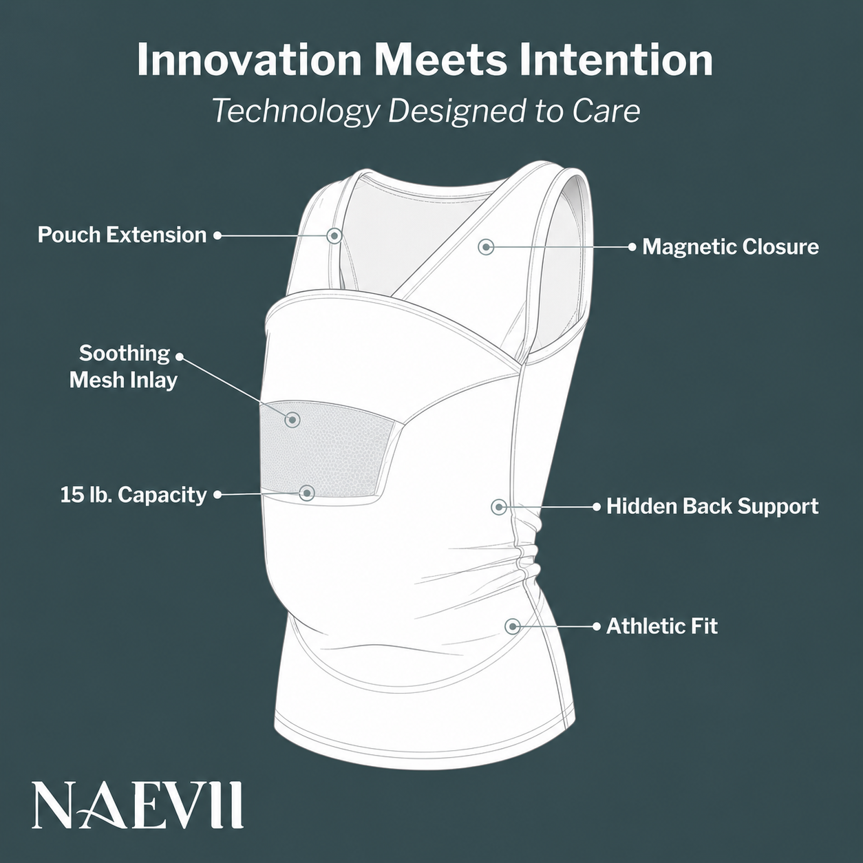 Nesting Mom Shirt hands-free carrying — NAEVII