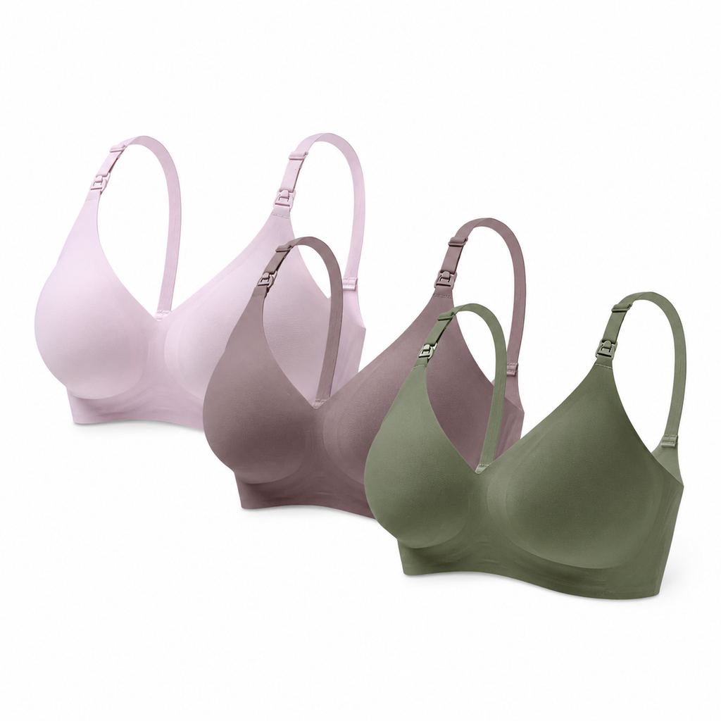 Soft nursing bra set neutral shades — NAEVII