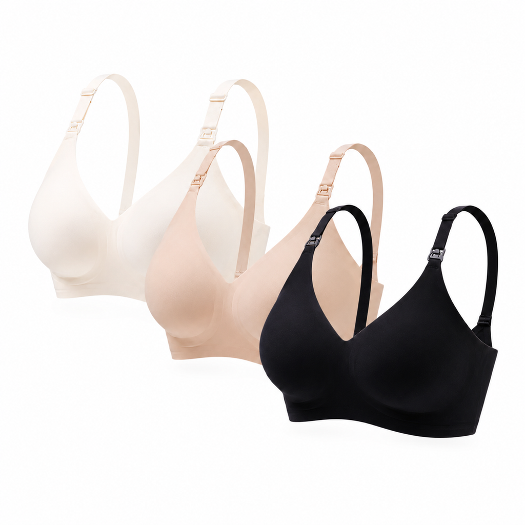 Set of 3 soft nursing bras — NAEVII