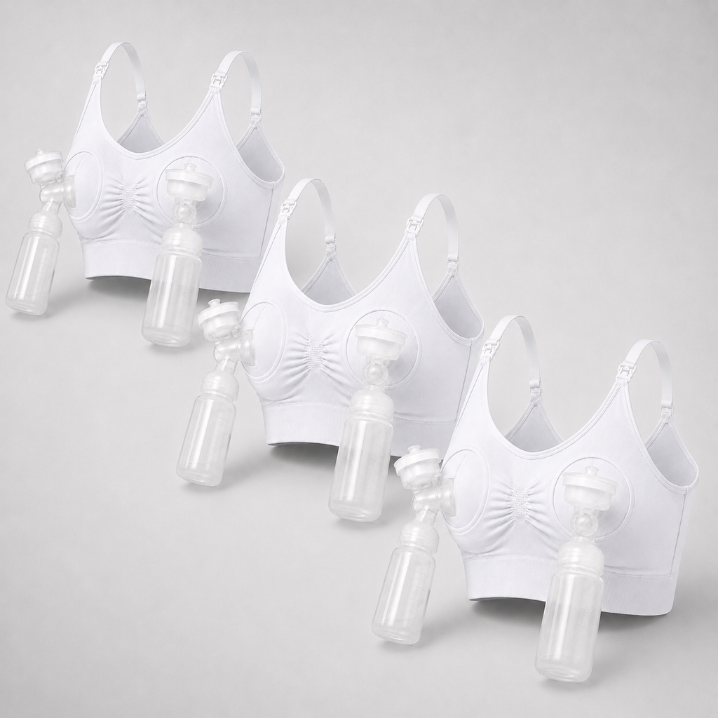 Hands-Free Pumping Bra Women Wireless Adjustable - Set of 3