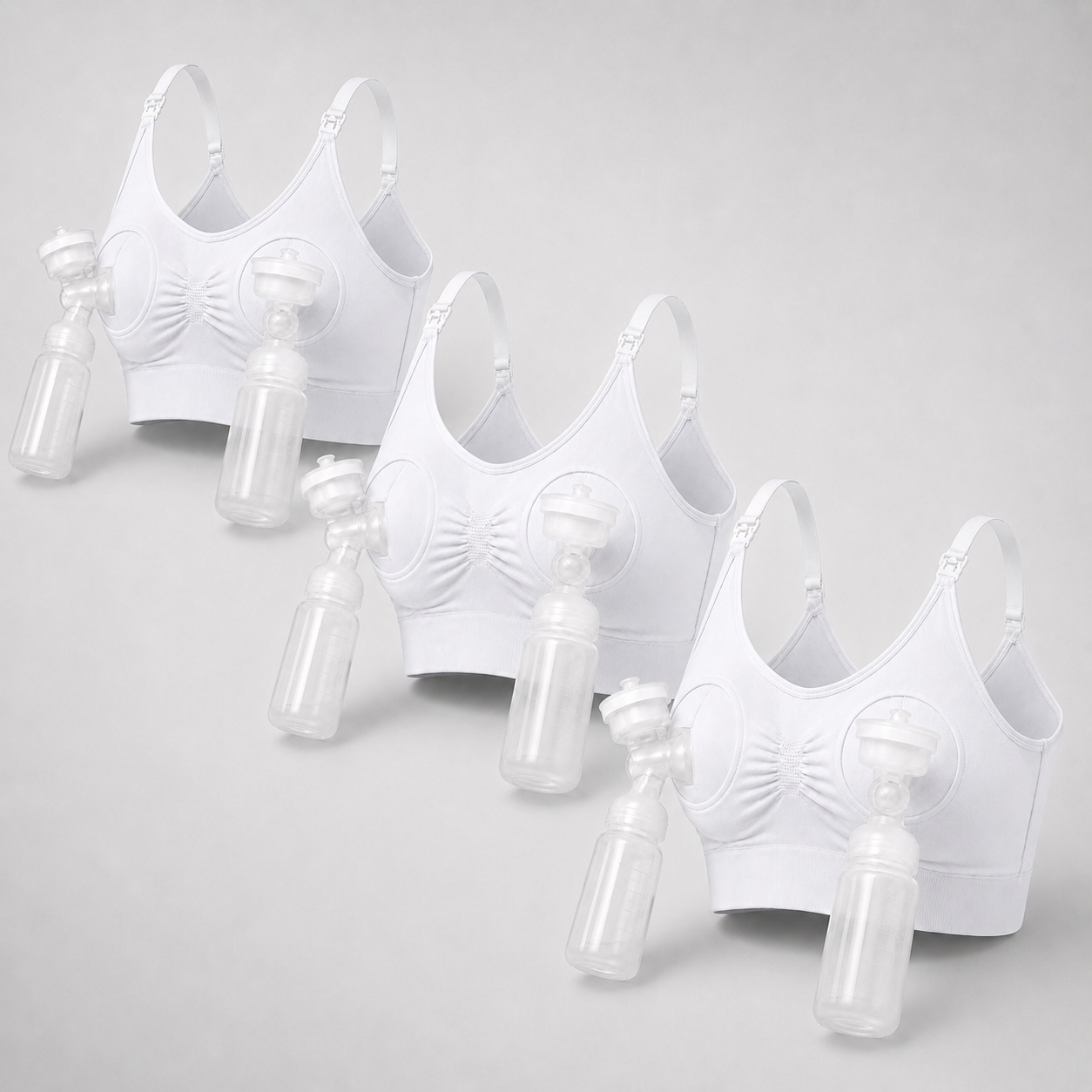 Hands-Free Pumping Bra Women Wireless Adjustable - Set of 3