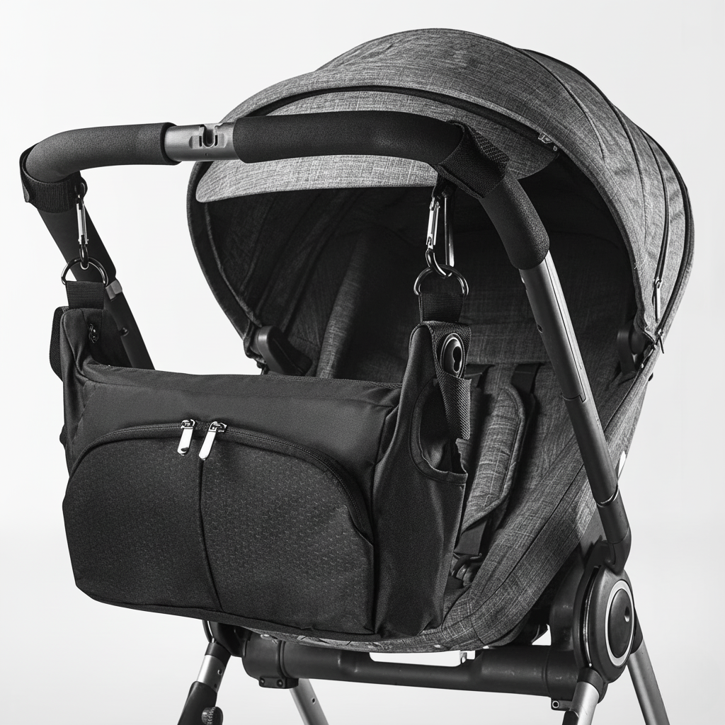 Velora stroller bag attached to a pram — NAEVII