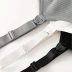 Ribbed nursing bra wide support band — NAEVII