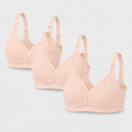 Cotton Nursing Bra Maternity Wireless Support - Set of 3