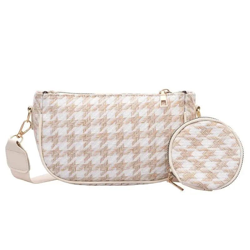 Composite Bag - neutral-houdstooth
