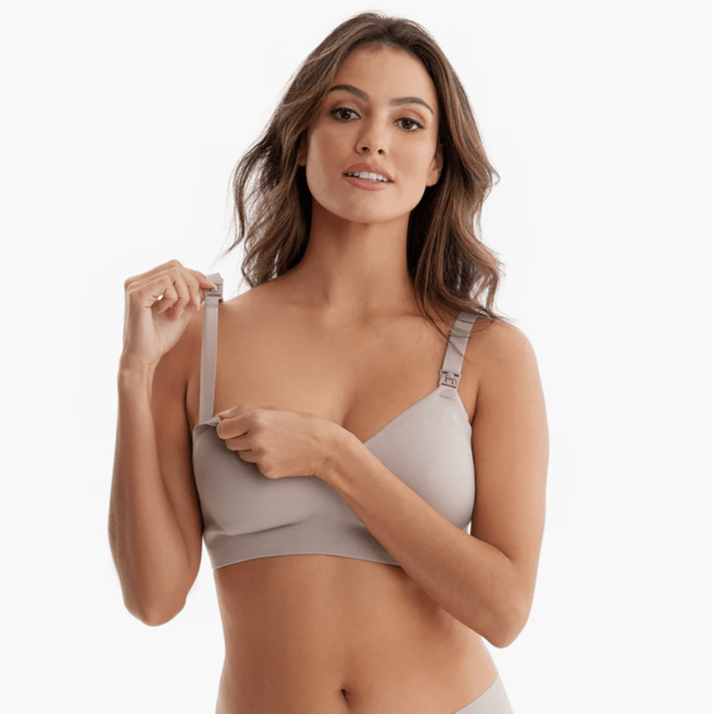 Soft nursing bra with one-hand open cup — NAEVII