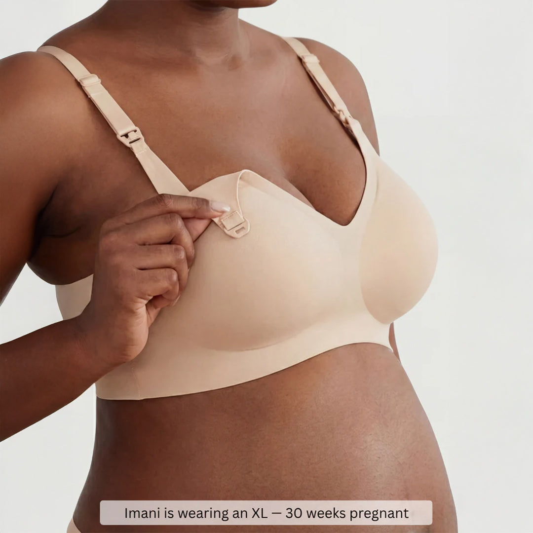 Soft nursing bra in beige — NAEVII