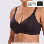 Soft nursing bra, worn view — NAEVII
