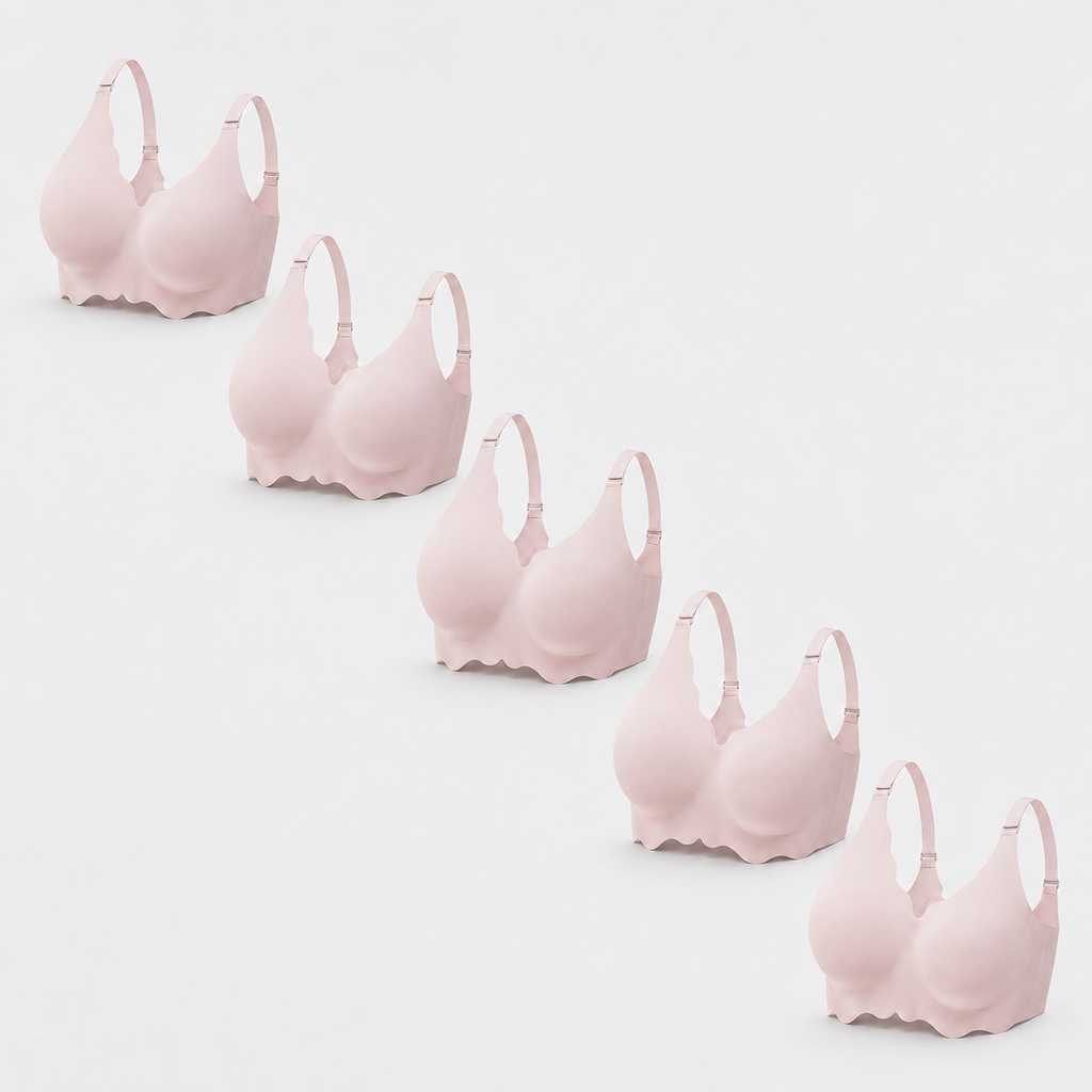 Seamless nursing bra worn view — NAEVII