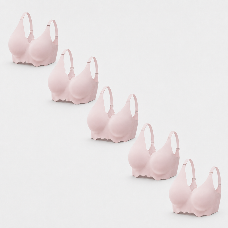 Set of 5 Seamless Nursing Bra - All Pink