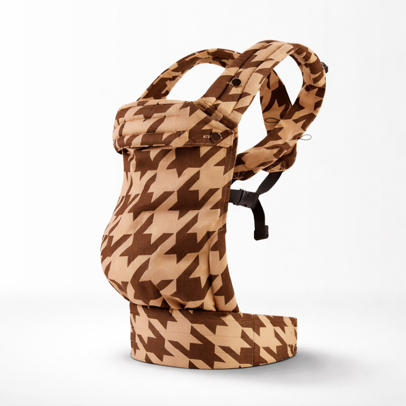 Soft Baby Carrier - Mocha Houndstooth